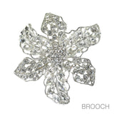 97747, BIG FLOWER RHINESTONE PIN BROOCH