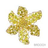 97747, BIG FLOWER RHINESTONE PIN BROOCH