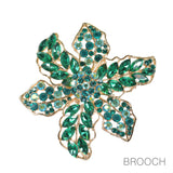 97747, BIG FLOWER RHINESTONE PIN BROOCH