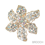 97747, BIG FLOWER RHINESTONE PIN BROOCH