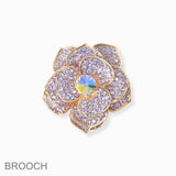 97749, FLOWER RHINESTONE PIN BROOCH