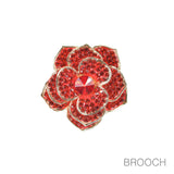 97749, FLOWER RHINESTONE PIN BROOCH