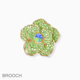 97749, FLOWER RHINESTONE PIN BROOCH