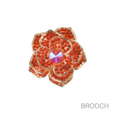 97749, FLOWER RHINESTONE PIN BROOCH