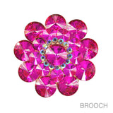 97750, BUBBLE FLOWER RHINESTONE PIN BROOCH