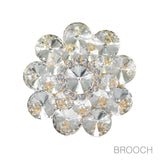 97750, BUBBLE FLOWER RHINESTONE PIN BROOCH