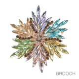 97751, FLOWER RHINESTONE PIN BROOCH