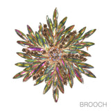 97751, FLOWER RHINESTONE PIN BROOCH