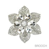 97752, FLOWER RHINESTONE PIN BROOCH
