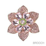 97752, FLOWER RHINESTONE PIN BROOCH