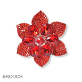97752, FLOWER RHINESTONE PIN BROOCH