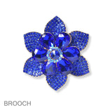 97752, FLOWER RHINESTONE PIN BROOCH