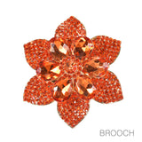 97752, FLOWER RHINESTONE PIN BROOCH