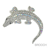 97753, BIG ALLIGATOR RHINESTONE PIN BROOCH