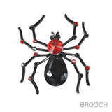97754, SPIDER RHINESTONE PIN BROOCH
