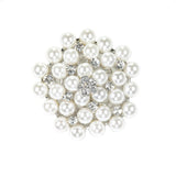 97757, PEARL WITH RHINESTONE PIN BROOCH