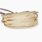 97761, GOLD PLAITING WITH MULTI TONES PAVE RHINESTONE MULTI LAYERED STRETCH BRACELET SET