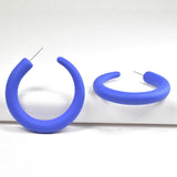 97765, MATTE FINISH ROUND HOOP EARRING