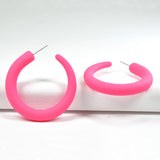97765, MATTE FINISH ROUND HOOP EARRING