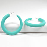 97765, MATTE FINISH ROUND HOOP EARRING