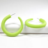 97765, MATTE FINISH ROUND HOOP EARRING