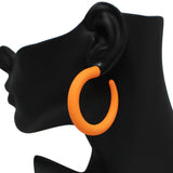 97765, MATTE FINISH ROUND HOOP EARRING