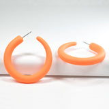 97765, MATTE FINISH ROUND HOOP EARRING