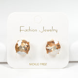 97766, ROUND RHINESTONE STUD EARRING