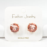97766, ROUND RHINESTONE STUD EARRING