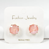 97766, ROUND RHINESTONE STUD EARRING