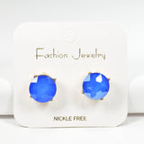 97766, ROUND RHINESTONE STUD EARRING