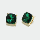 97767, ROUNDED SQUARE RHINESTONE STUD EARRING