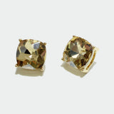 97767, ROUNDED SQUARE RHINESTONE STUD EARRING