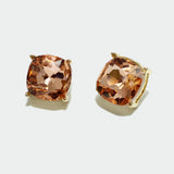 97767, ROUNDED SQUARE RHINESTONE STUD EARRING