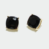 97767, ROUNDED SQUARE RHINESTONE STUD EARRING