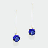 97770, ROUND RHINESTONE DANGLE EARRING
