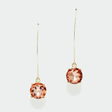 97770, ROUND RHINESTONE DANGLE EARRING