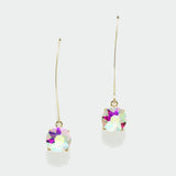 97770, ROUND RHINESTONE DANGLE EARRING
