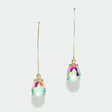 97771, TEARDROP RHINESTONE DANGLE EARRING