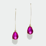 97771, TEARDROP RHINESTONE DANGLE EARRING
