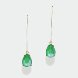 97771, TEARDROP RHINESTONE DANGLE EARRING