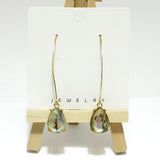 97771, TEARDROP RHINESTONE DANGLE EARRING