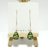 97771, TEARDROP RHINESTONE DANGLE EARRING