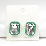 97773, GEOMETRIC RHINESTONE STUD EARRING