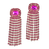 97775, RHINESTONE FRINGE EARRING