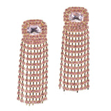 97775, RHINESTONE FRINGE EARRING