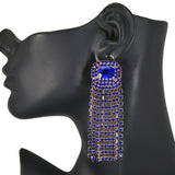 97775, RHINESTONE FRINGE EARRING