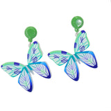 97777, BUTTERFLY ACRYLIC DANGLE EARRING
