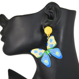 97777, BUTTERFLY ACRYLIC DANGLE EARRING