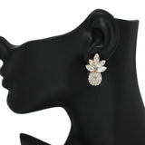 97782, PINEAPPLE RHINESTONE STUD EARRING